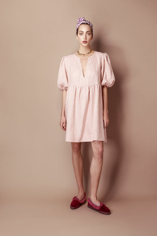 Pastel Pink Dress in Bio Linen from the Bella Collection
