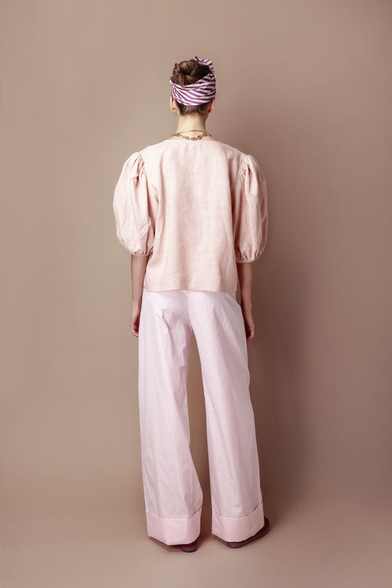 Shirt in Powder Pink Bio Linen  from Bella Collection